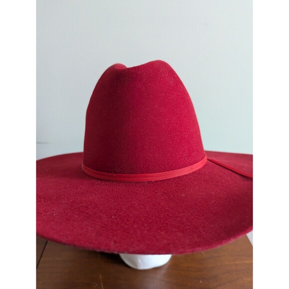 Vintage Bailey Cowboy Hat Double Fur Blend Red Size 6 7/8 Western USA Made GUC main image 14
